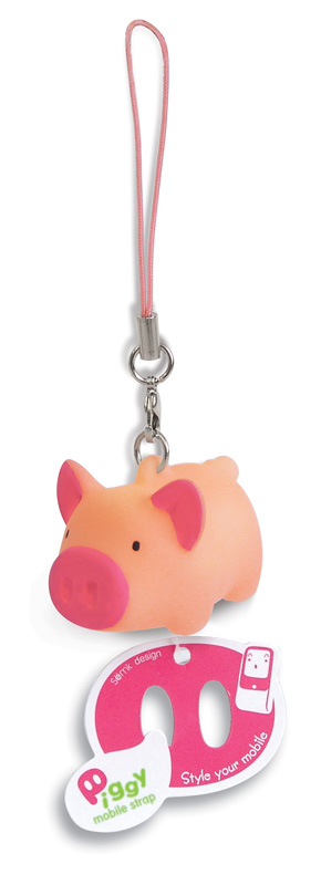 《luft》piggy造型手機吊飾(粉紅)-